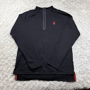 Spyder Pullover Mens Medium ProWeb Half Zip LS Athletic Outdoors Street Training